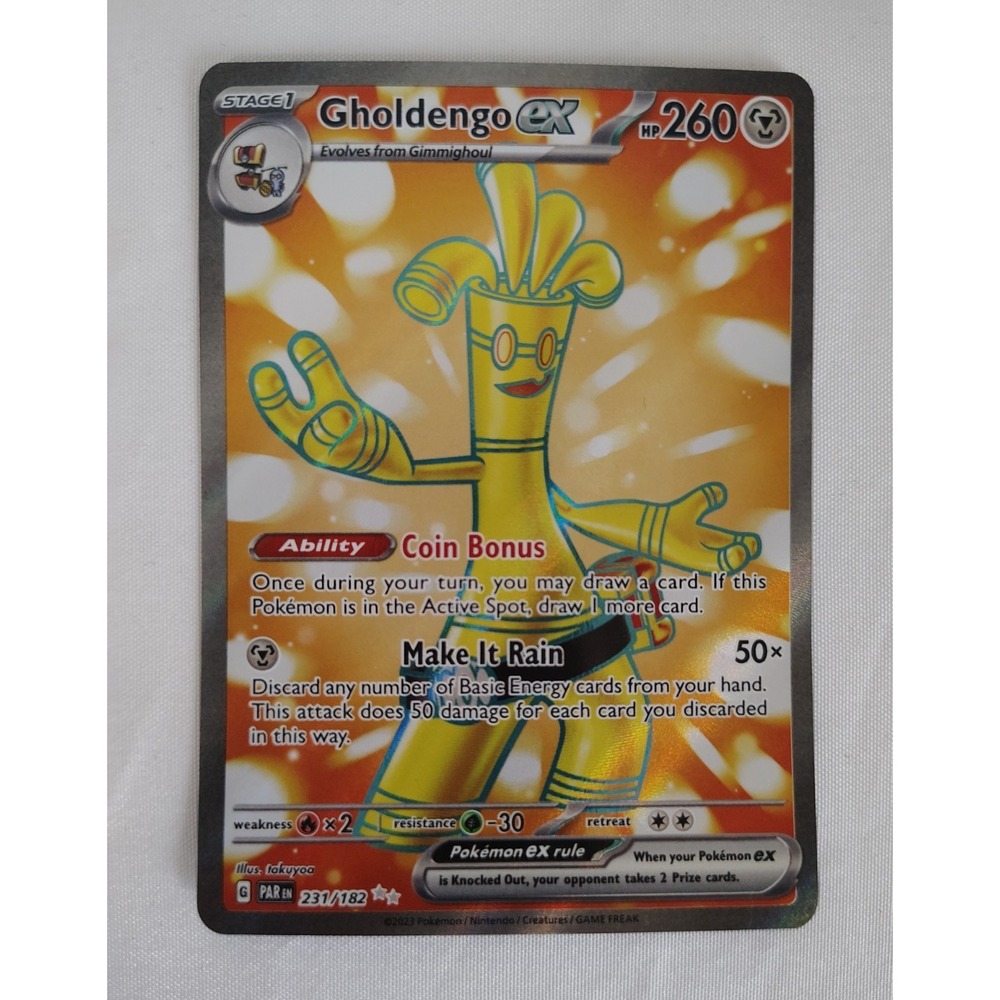 The Pokémon Company Gholdengo ex 231/182 SV04 Paradox Rift Ultra Rare Holo